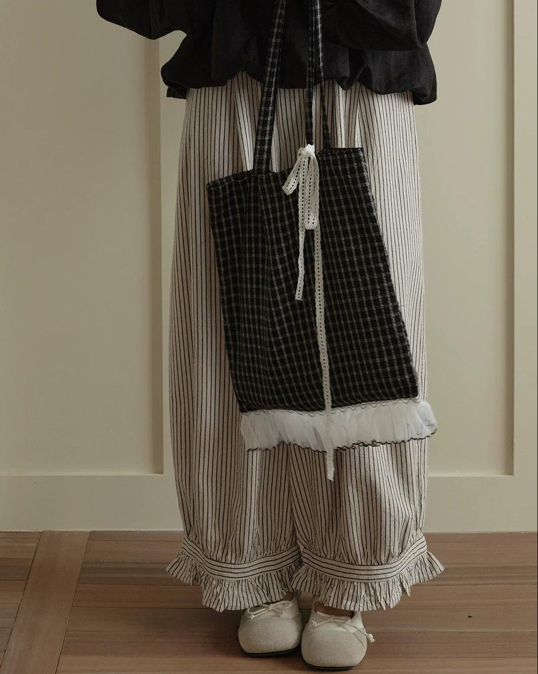 フリルヘムストライプワイドレッグ 10276