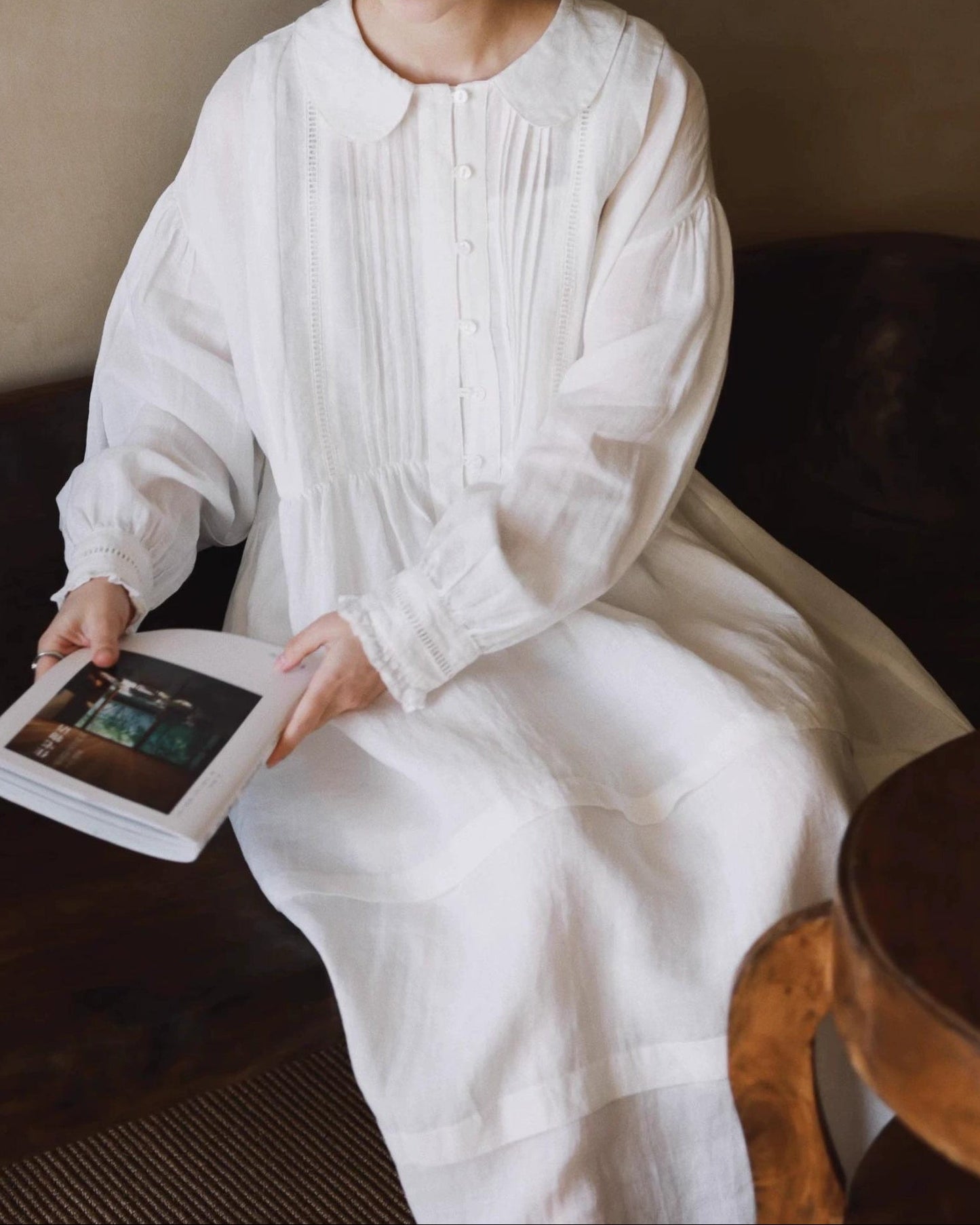 パフスリーブピンタックワンピース 10001