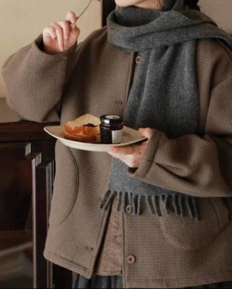 ラウンドカラーフレアブラウス 10071