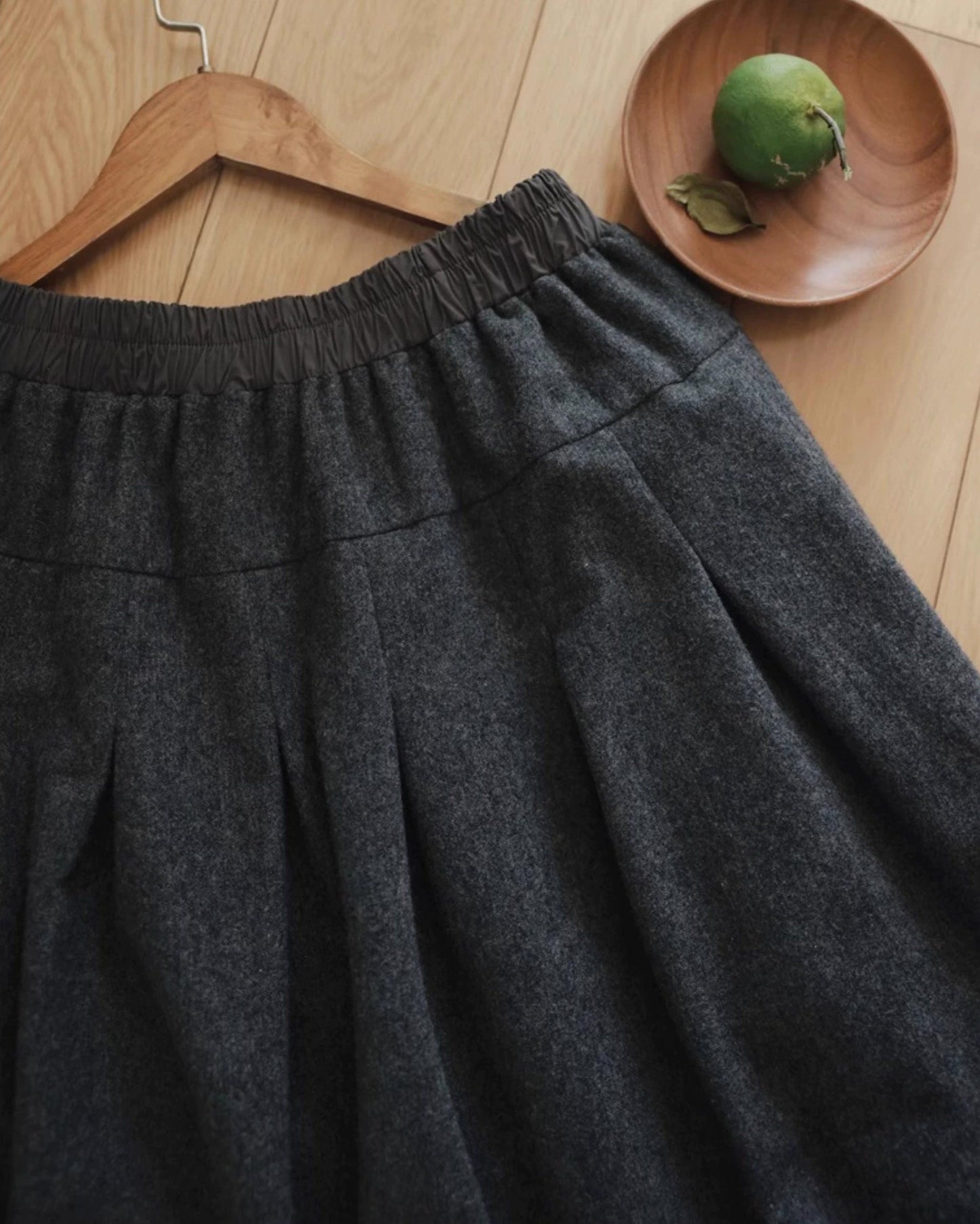 ナチュラルミディフレアスカート 10005