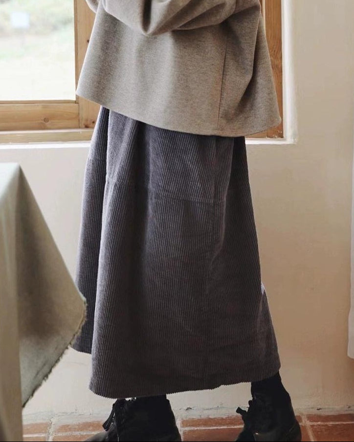 ハイウエストリラックスコーデュロイスカート 10095