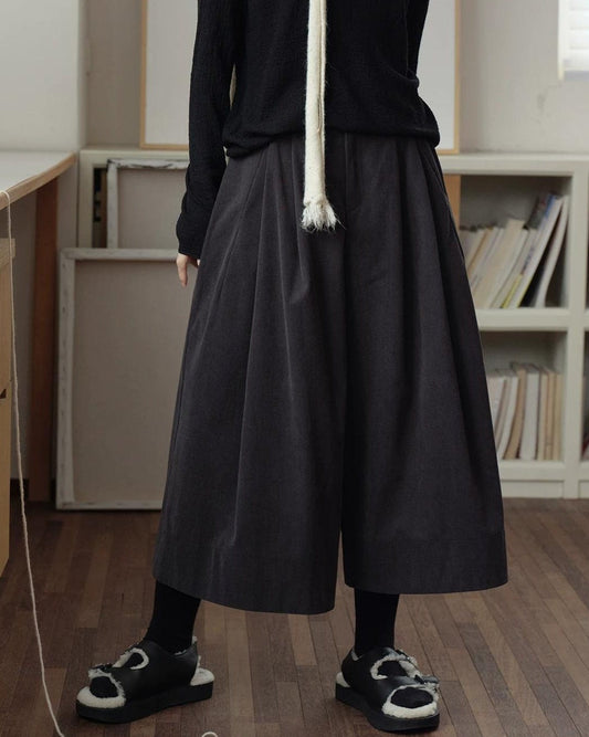 ノーブルコーデュロイミドルワイドパンツ 10158