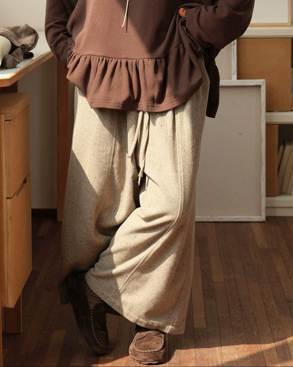 フォークロアワイドタックパンツ 10159