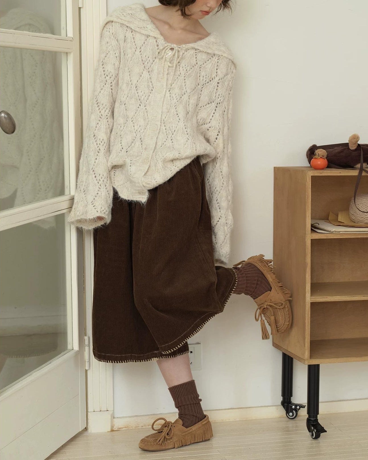 セーラーモチーフリボンニットカーディガン 10210