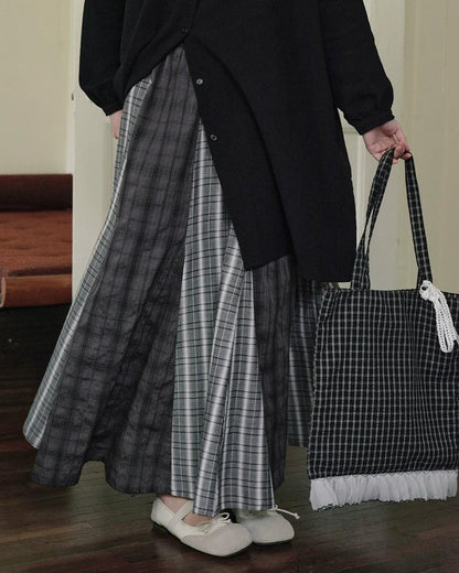 チェックミックスルーズスカート 10275