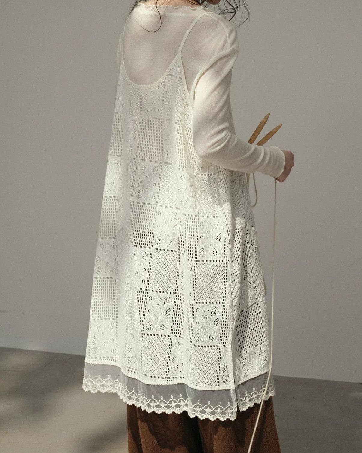 クロシェレースサスペンダーワンピース 10171