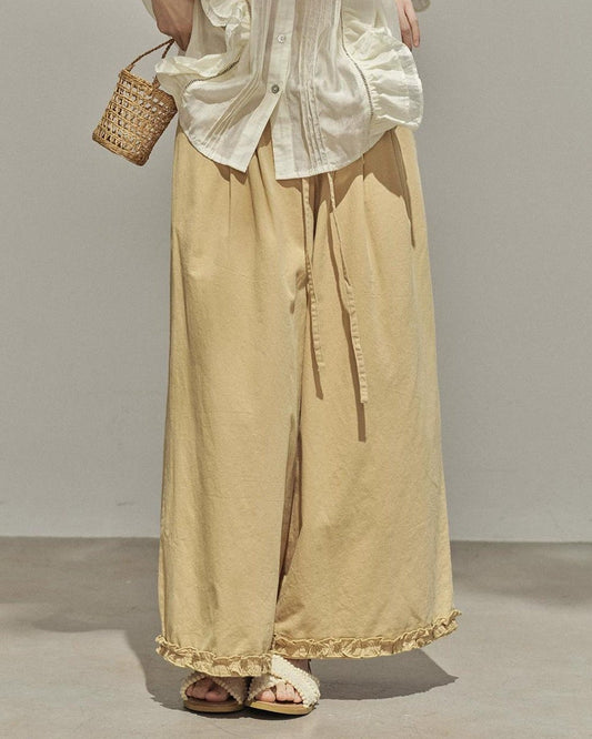 メレフリルヘムワイドパンツ 10268