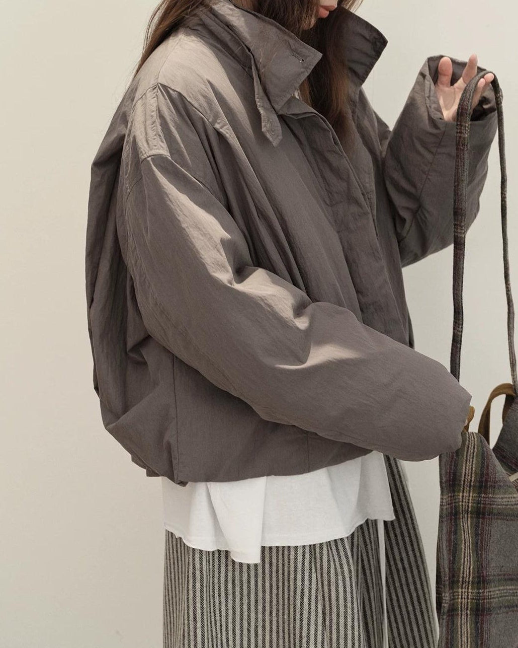 スタンドミニマルショートダウンコート 10151