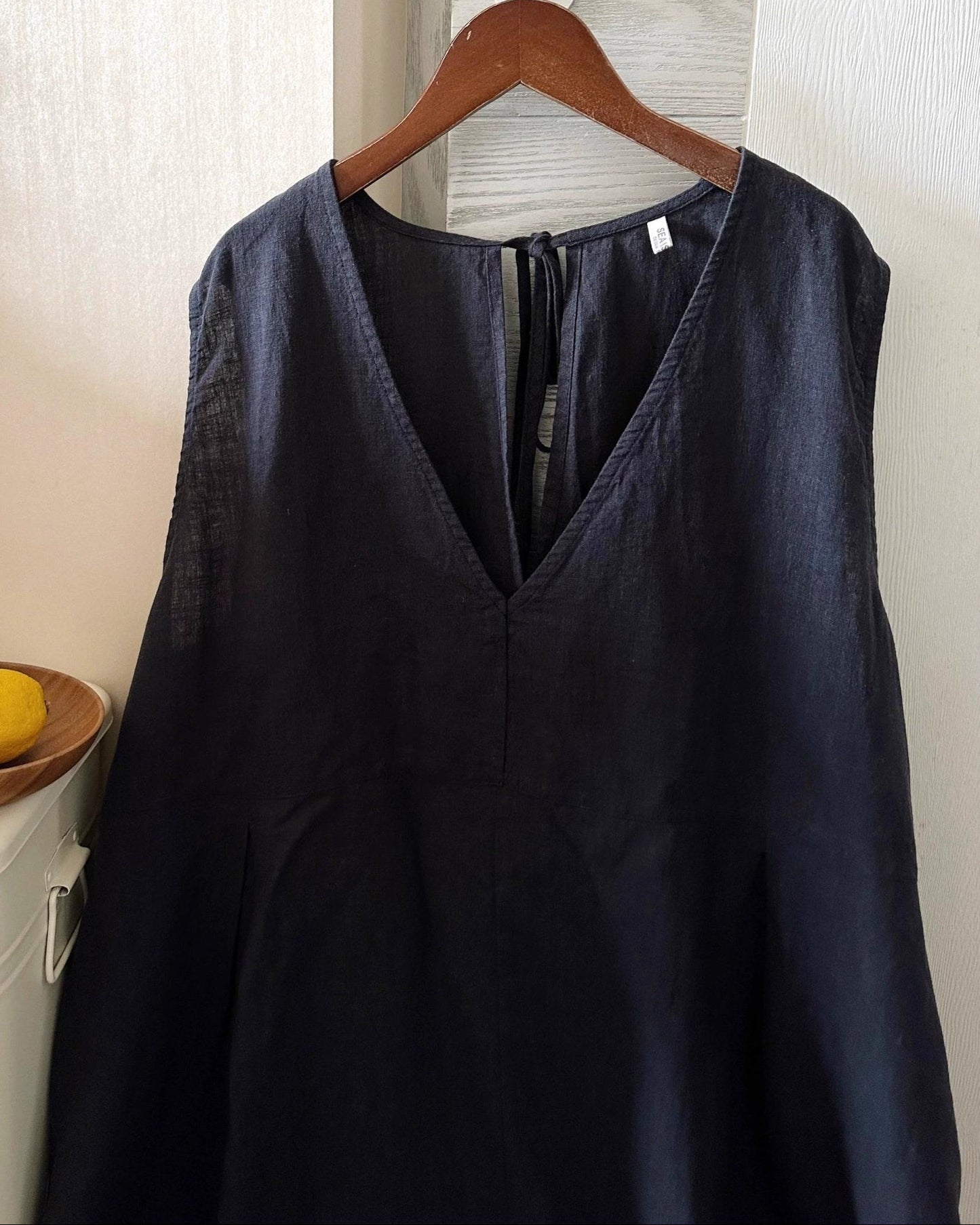 Vネックハイウエストベストワンピース 10079