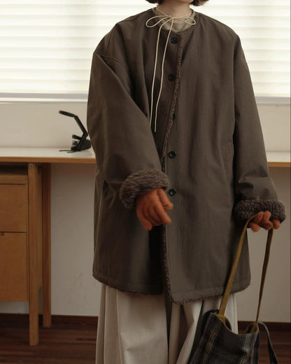 ソフトボアノーカラーシングルコート 10160