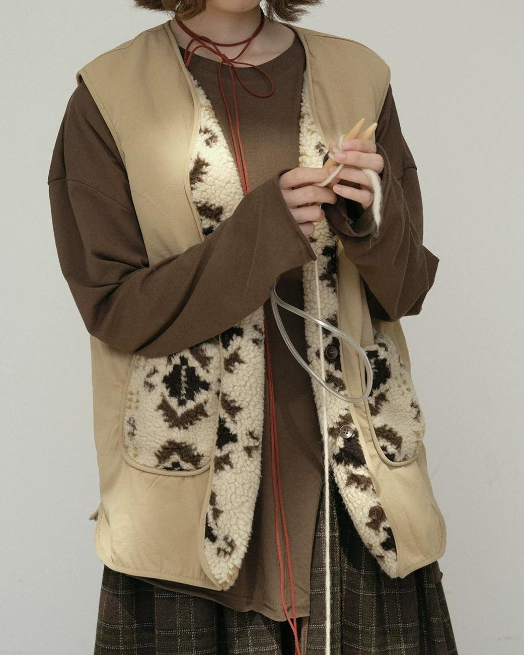 ヒュッゲリバーシブルベスト 10182