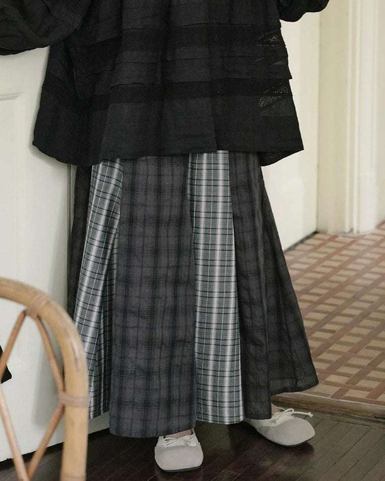 チェックミックスルーズスカート 10275