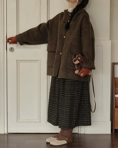 ノルディアフリッセチェックロングスカート 10291