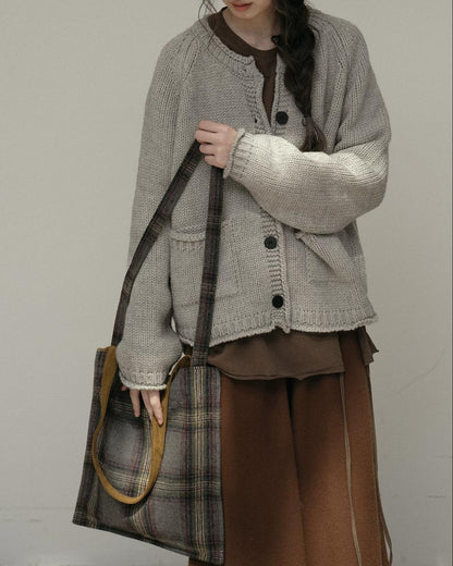 フォークポケットニットカーディガン 10179