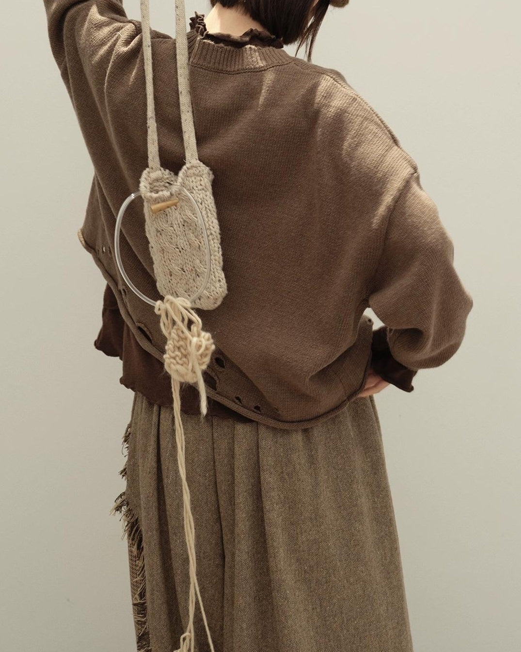 ホールニットリブカーディガン 10126