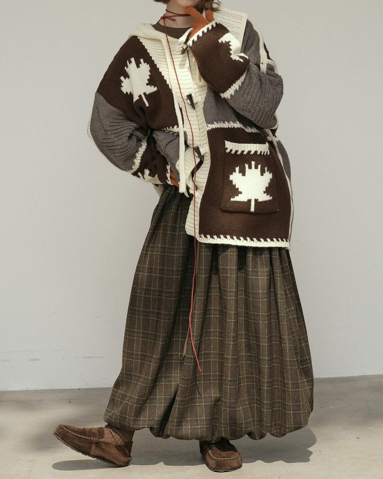 ランタンチェックミディスカート 10184