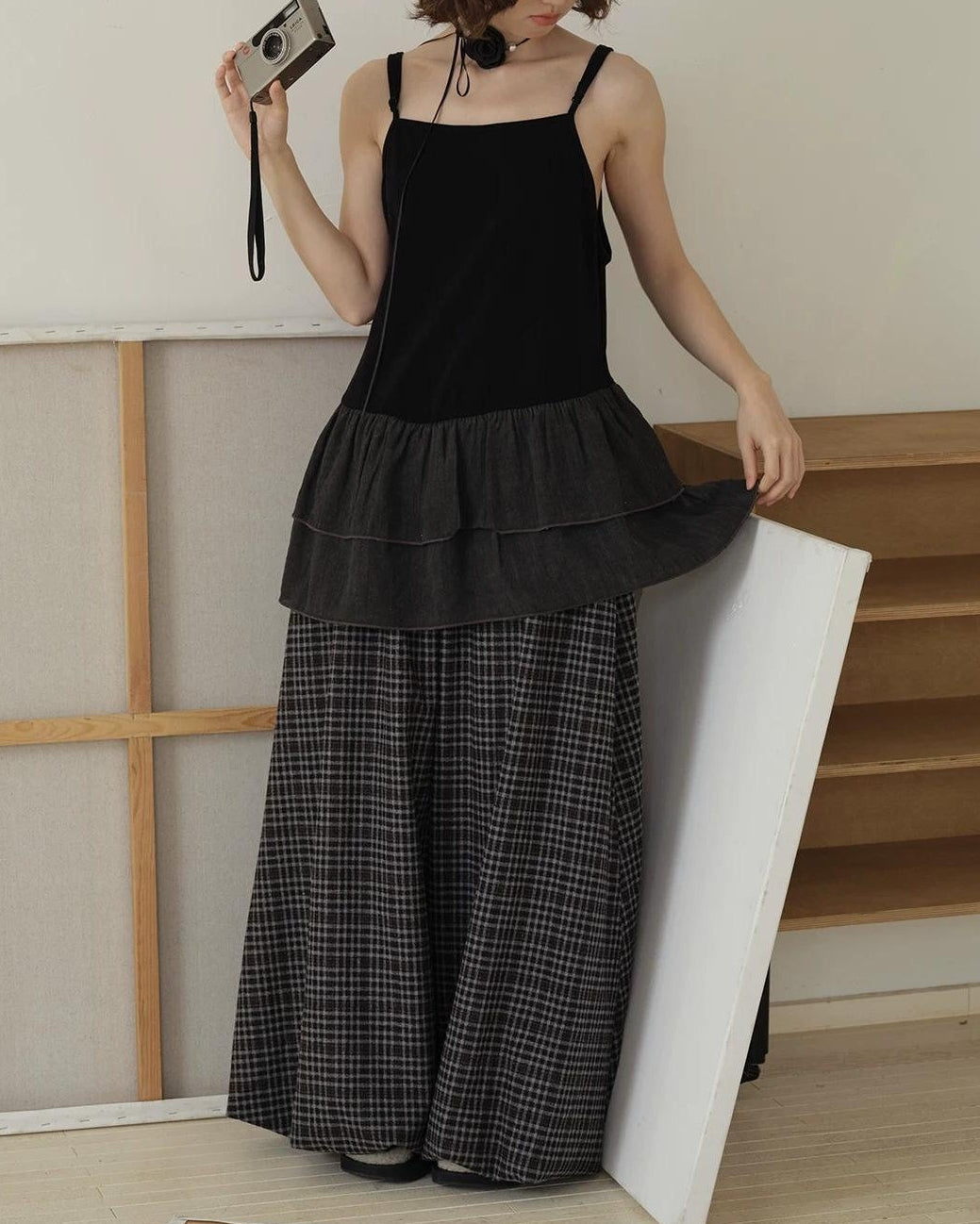 ナチュラルキャミシタフリルレイヤートップ 10191