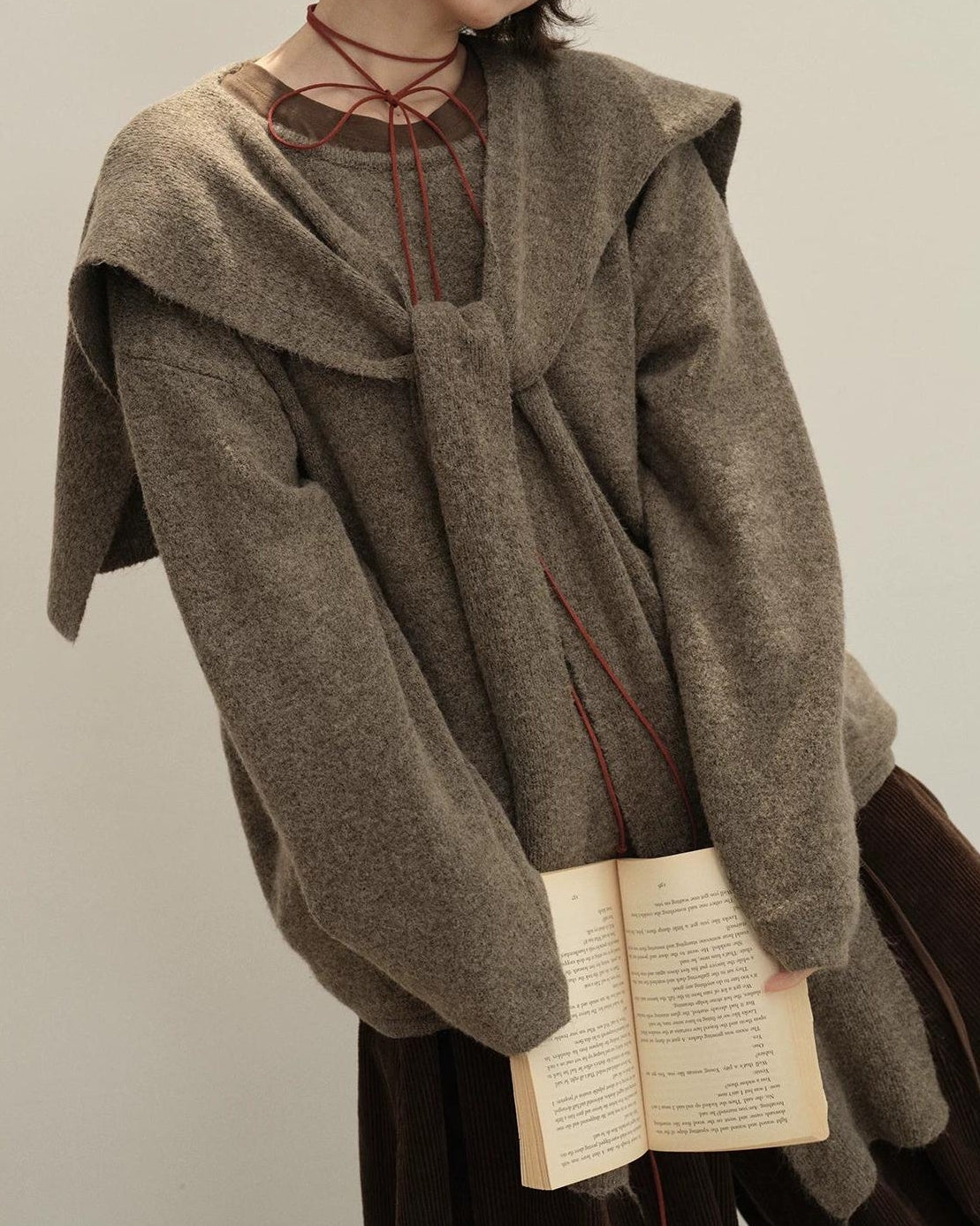 ストールレイヤーニットプルオーバー 10150