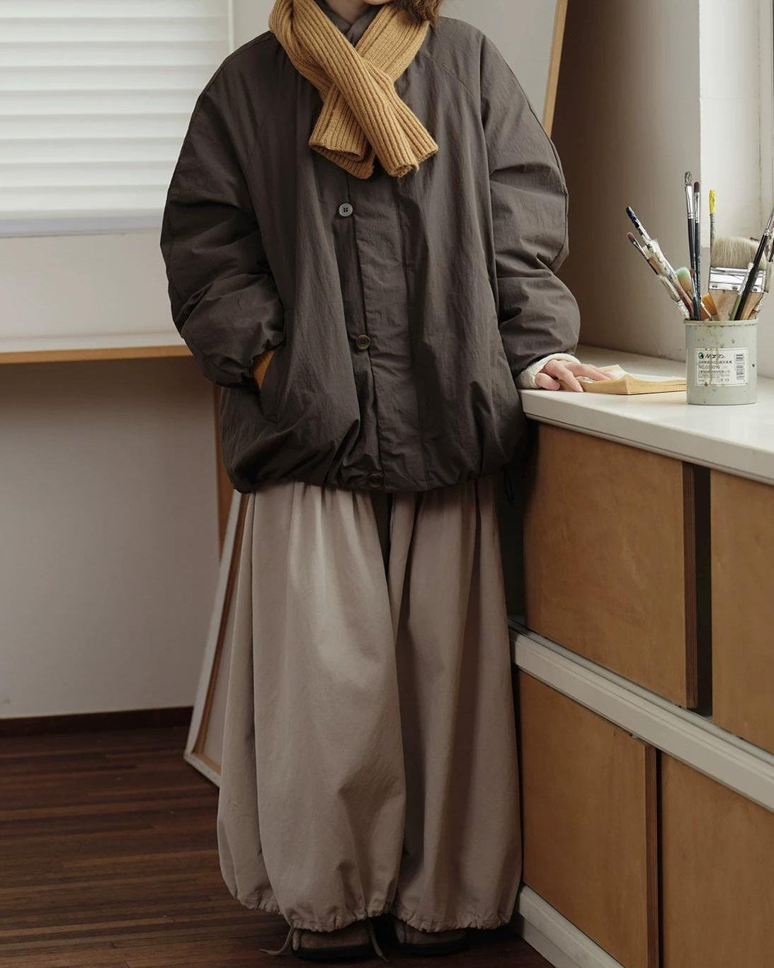 ストラップバルーンピンタックパンツ 10154