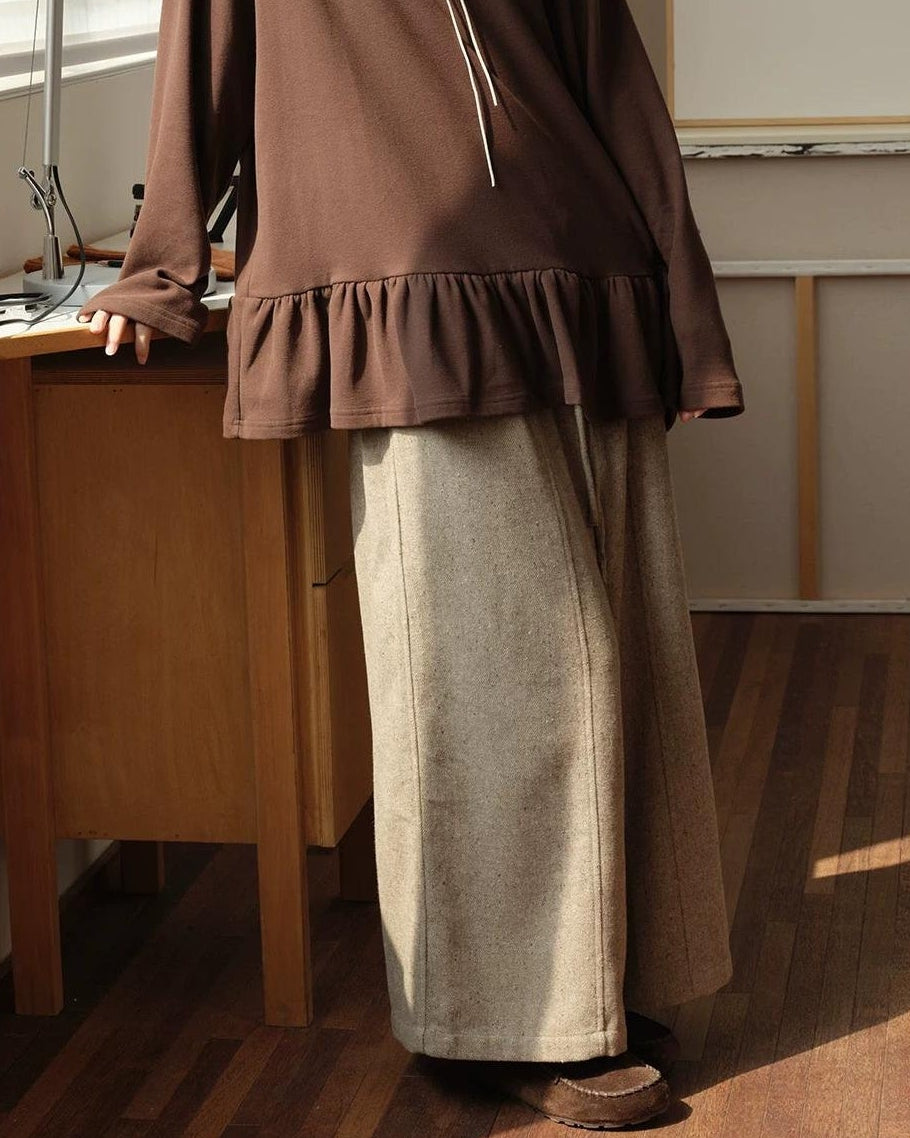 フォークロアワイドタックパンツ 10159