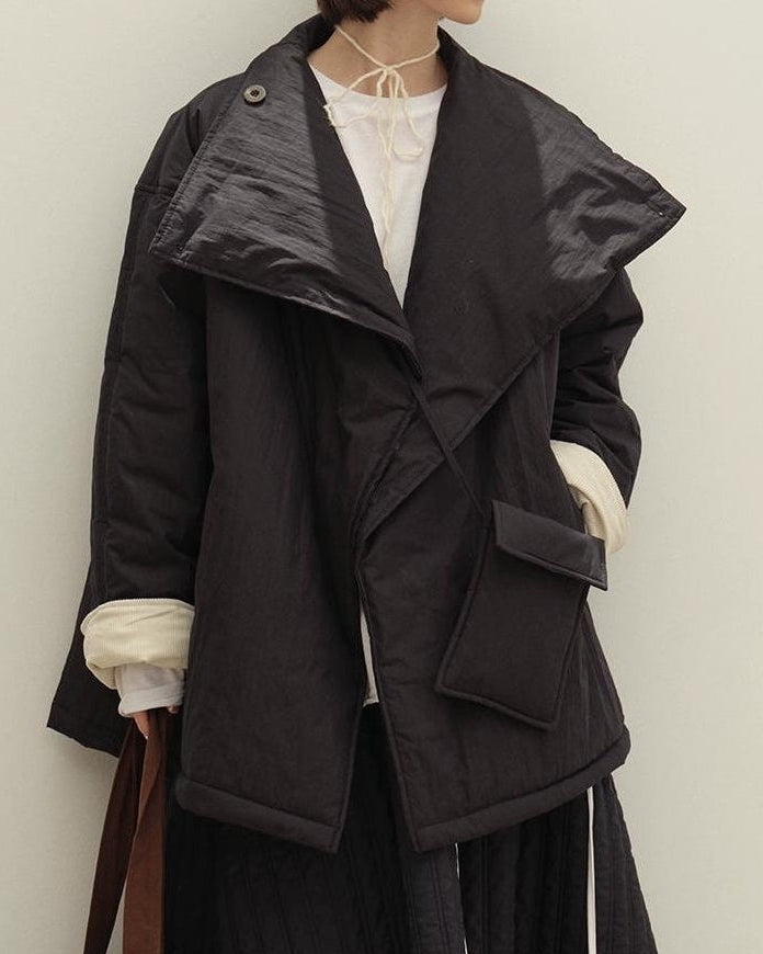 スタンドカラーミニマルノルディカ コート 10133