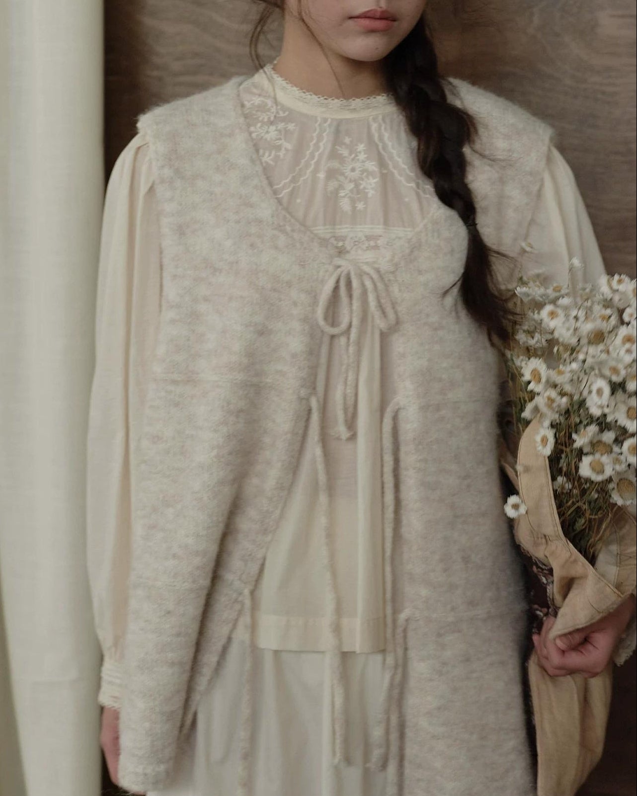 リボンアクセントニットベスト 10277