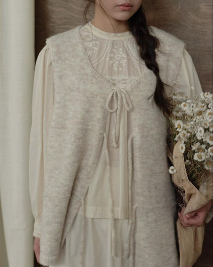 リボンアクセントニットベスト 10277