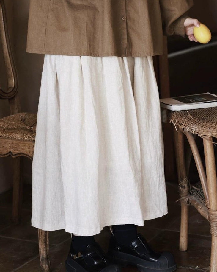 ハイウエストナチュラルAラインスカート 10040