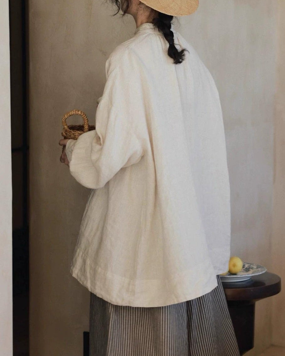 パフスリーブリボンフレアブラウス 10018