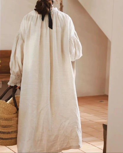 ヘルカナチュラルロングギャザーワンピース 10087