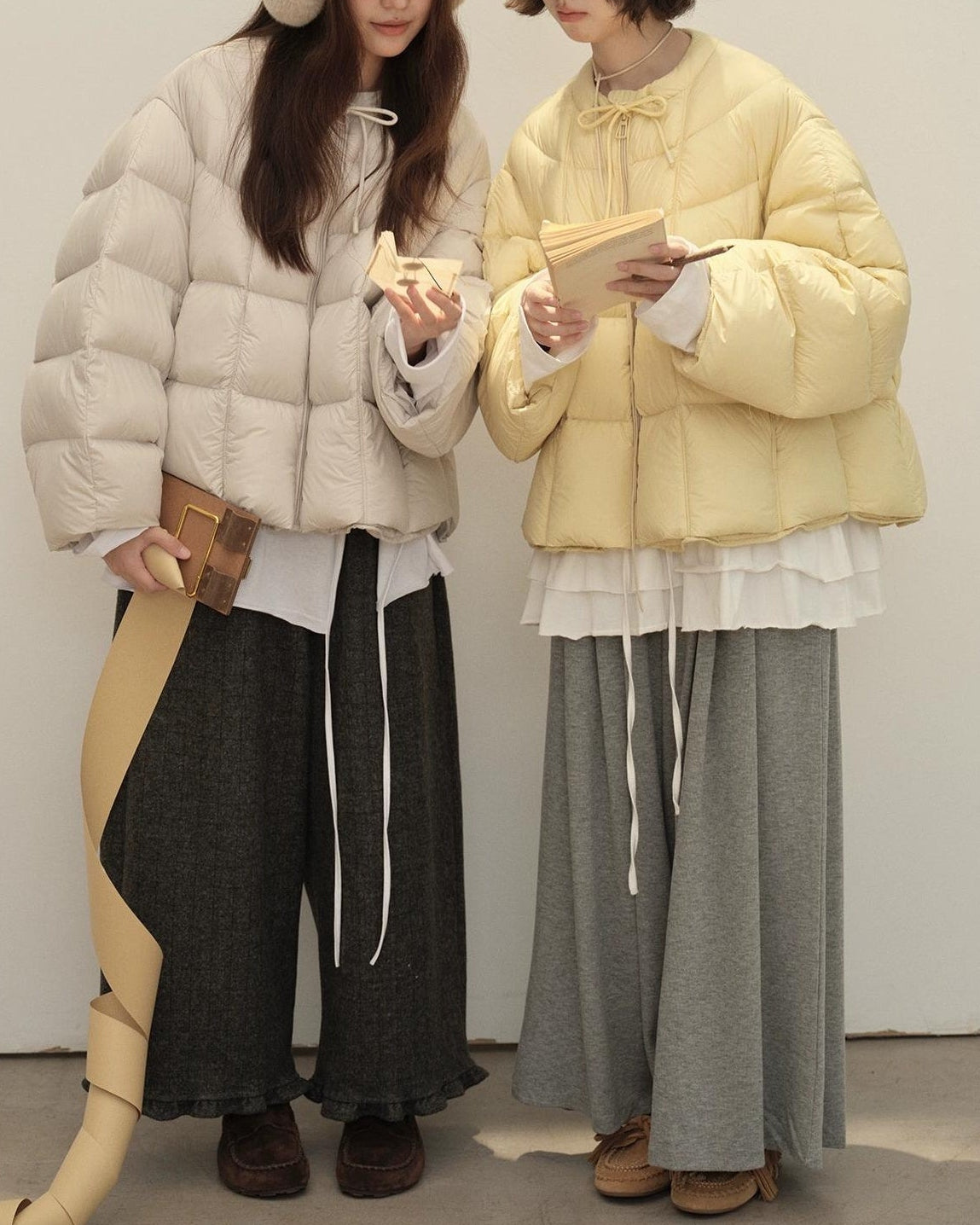 エアウォームクラウドリボンパフコート 10141