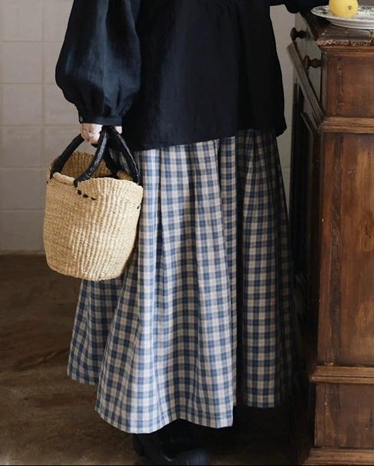 レトロチェックAラインスカート 10051