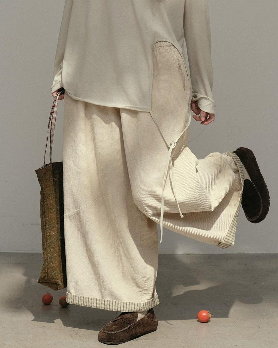 コーデュロイランタンシルエットカジュアルパンツ 10169