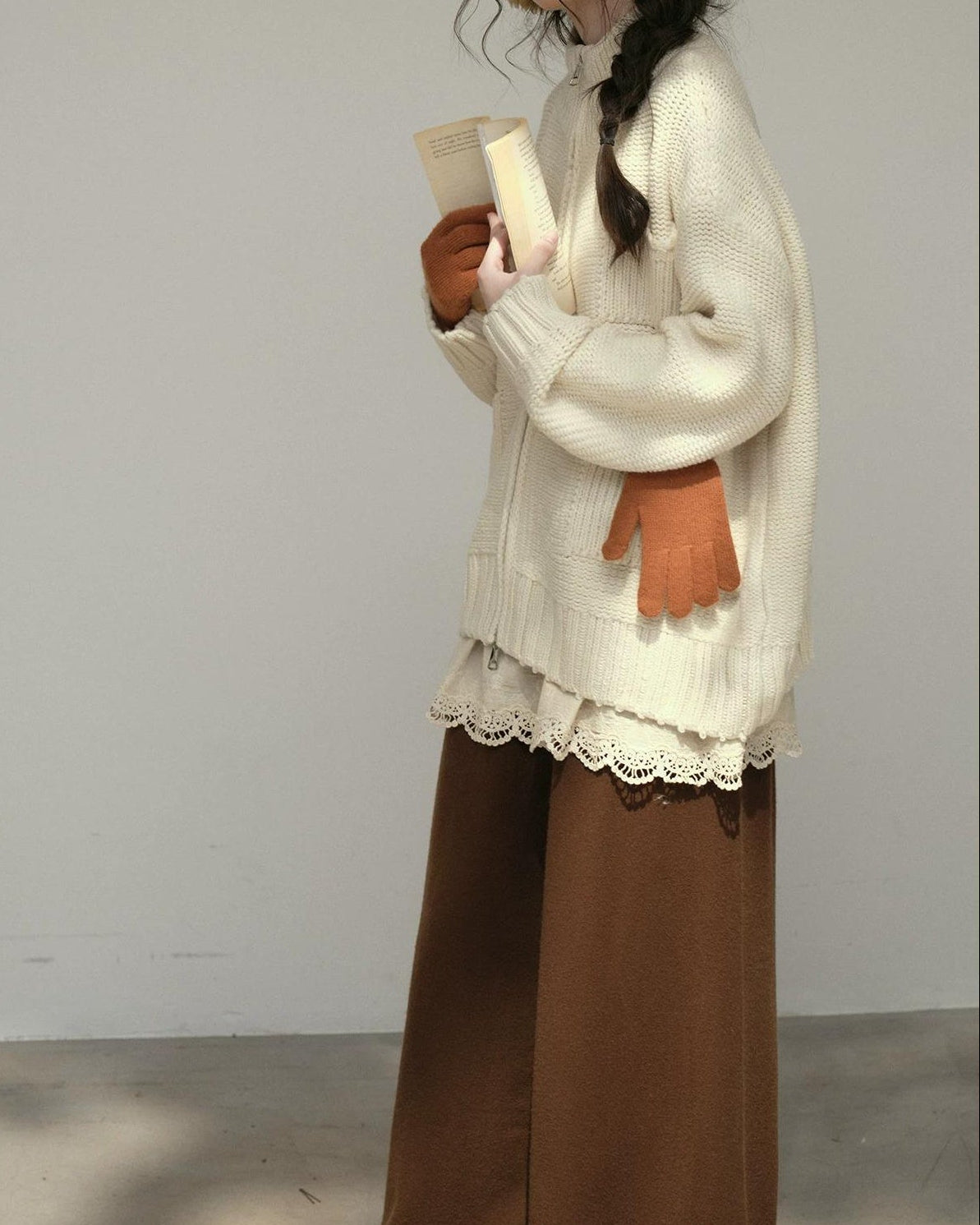 ハイネックジッパーポケットカーディガン 10174