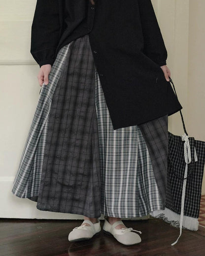 チェックミックスルーズスカート 10275