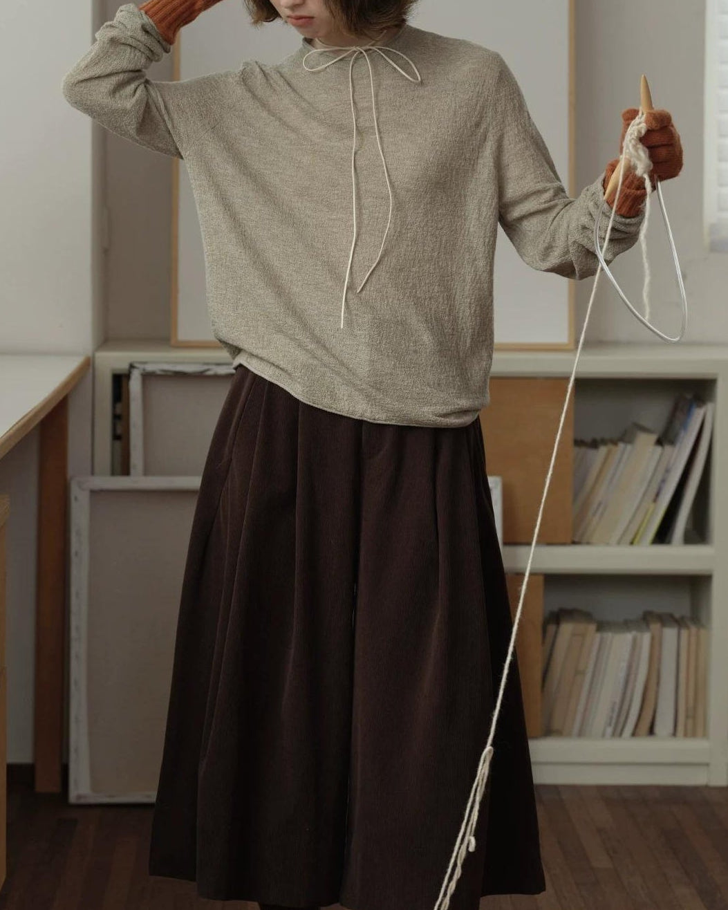 カームラインラウンドプルオーバー 10162