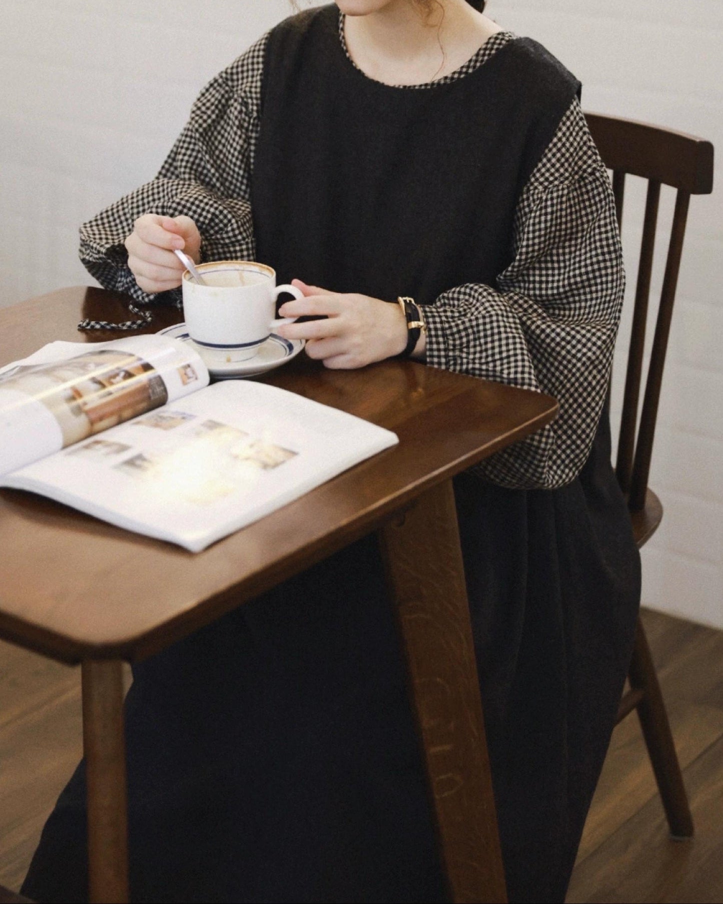 ハイウエストクラーラベストワンピース 10092