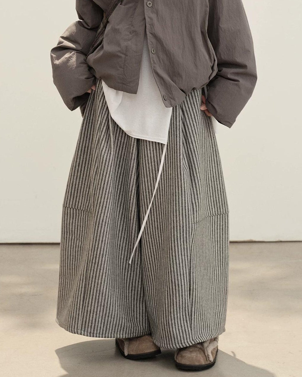 ノルディックストライプワイドパンツ 10147