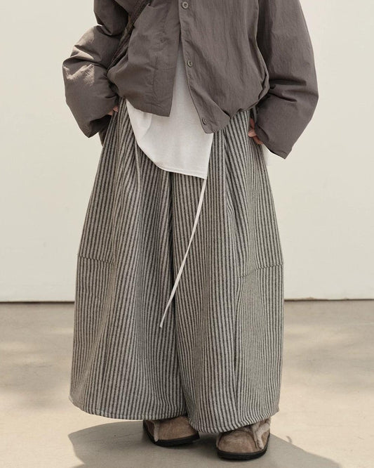 ノルディックストライプワイドパンツ 10147