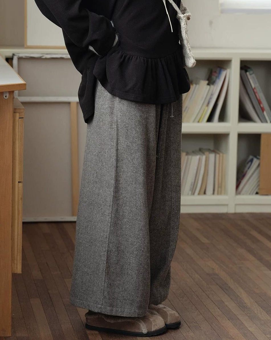 フォークロアワイドタックパンツ 10159