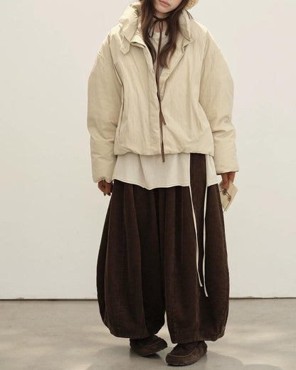 スタンドミニマルショートダウンコート 10151