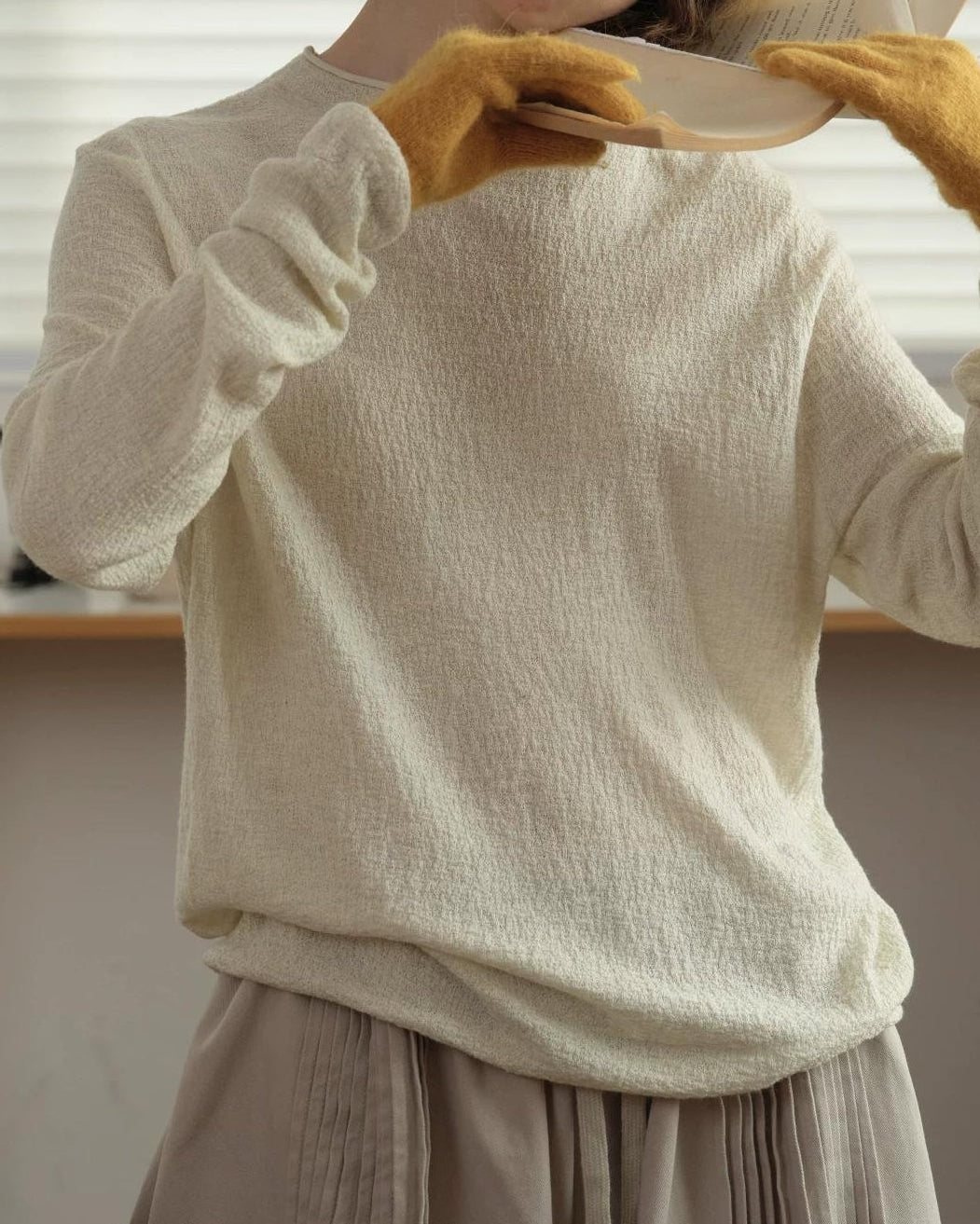 カームラインラウンドプルオーバー 10162