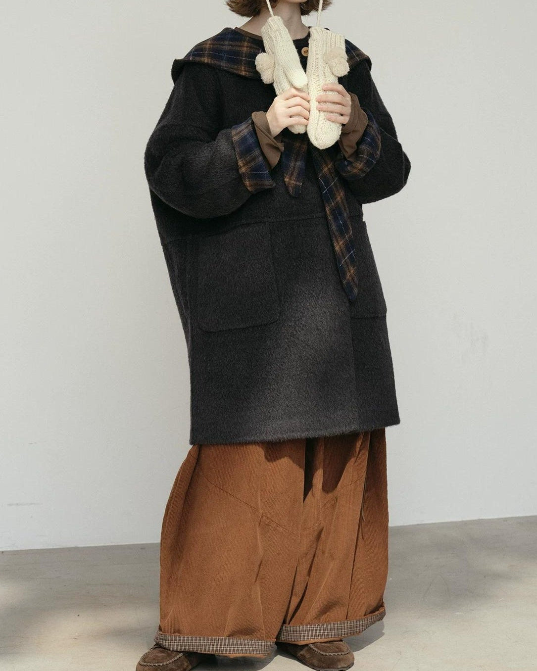 コーデュロイランタンシルエットカジュアルパンツ 10169