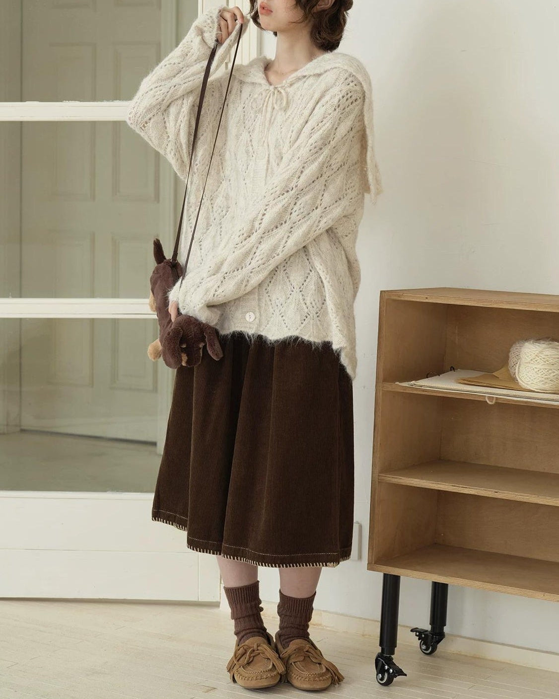 セーラーモチーフリボンニットカーディガン 10210