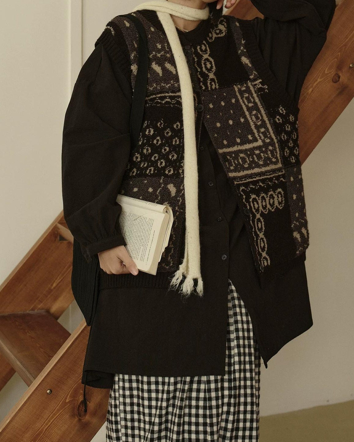 ノルディックジャカードベスト 10282