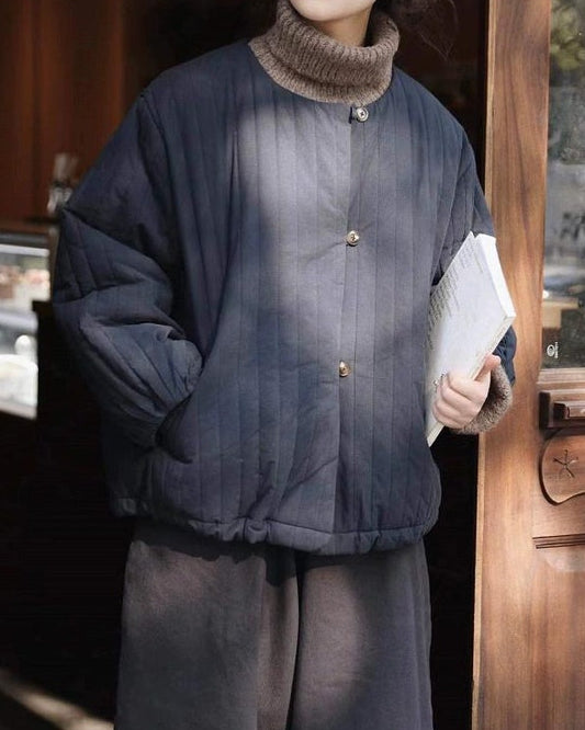 エアリーキルティング ノーカラーコート 10105