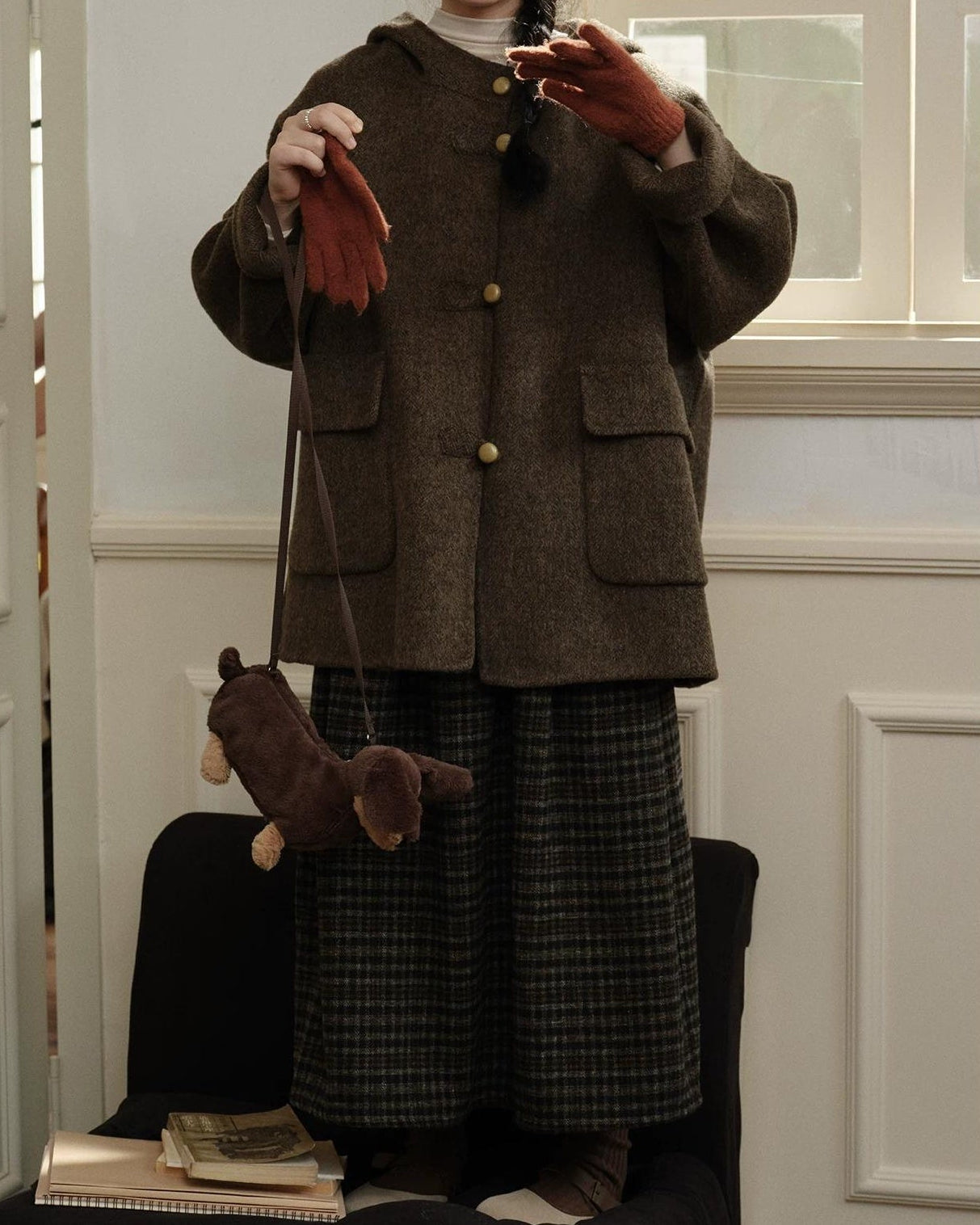 ノルディアフリッセチェックロングスカート 10291