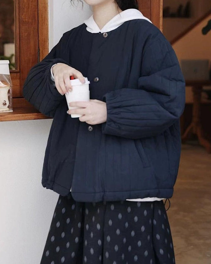 エアリーキルティング ノーカラーコート 10105