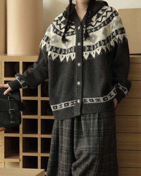 ノルディフードニットカーデ 10286