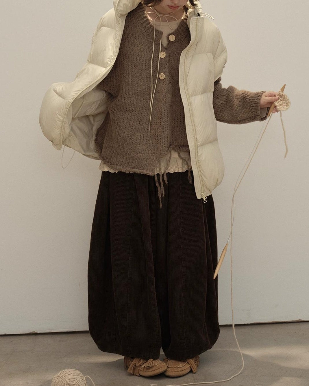 スノーエアリーキルティングダウンベスト 10144